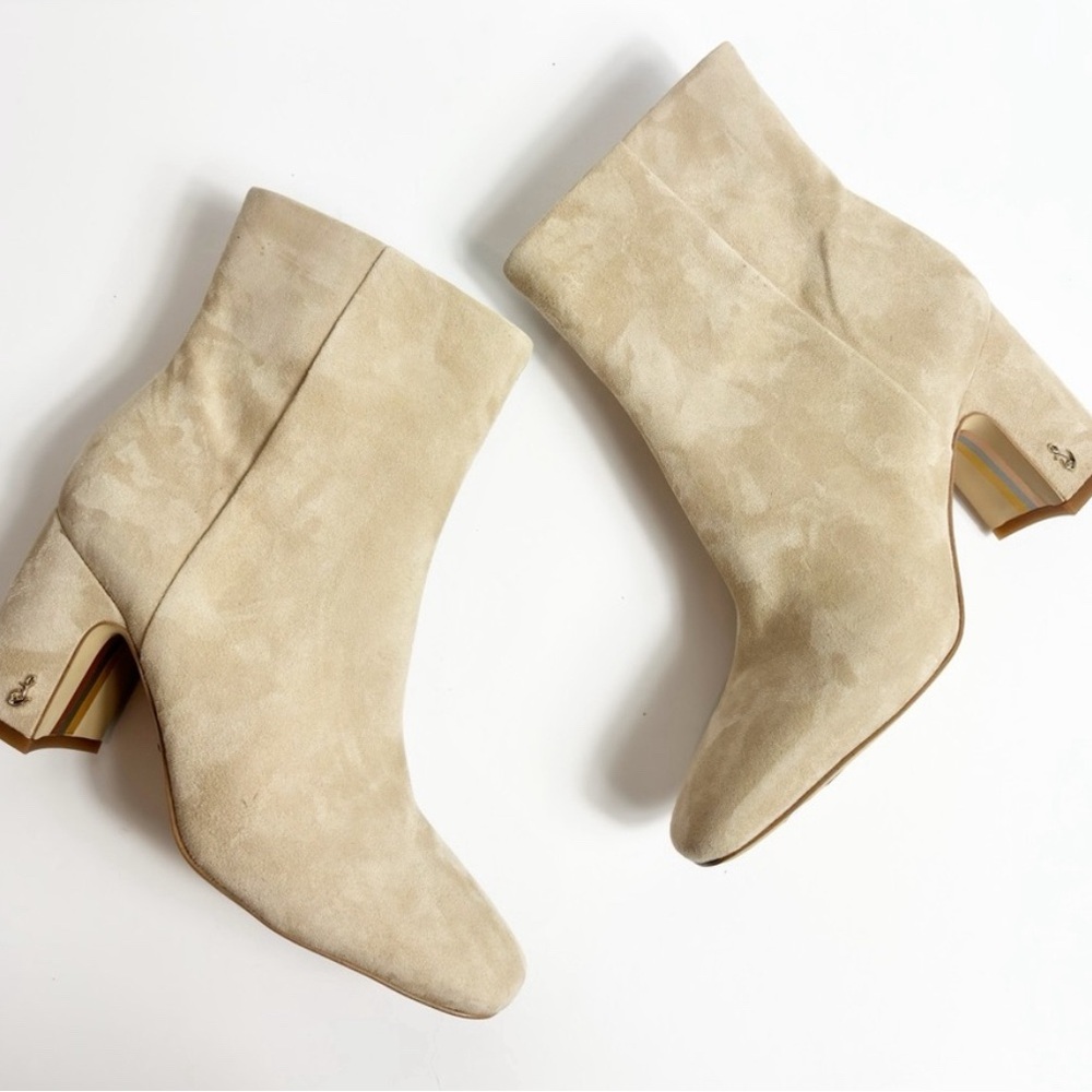 Sam Edelman Fawn Oat Suede Booties - Never Worn